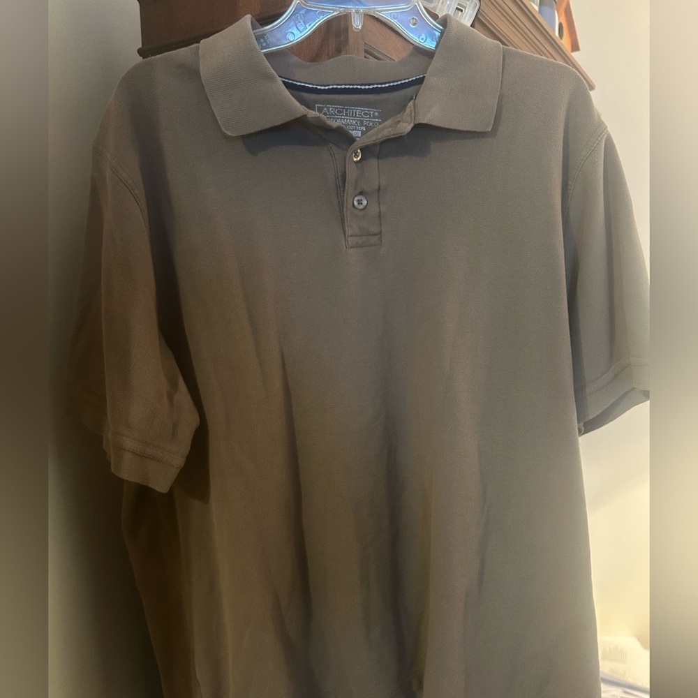 Men’s XL tan architect polo